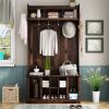 3-in-1 Entryway Hall Tree with Coat Hanger and Storage Bench, 39.4-Inch, Multi-functional Organizer for Entrance, Hallway