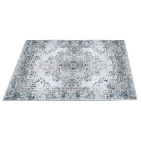 Vintage Area Rug Modern Non Slip Carpet Boho Low Pile Soft Rug Waterproof Machine Washable Rug for Living Room Bedroom Kitchen Dining Room Under Table (Color: Type 1, Size: 6_9ft)