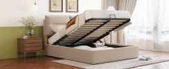Upholstered Platform bed with a Hydraulic Storage System, Queen size
