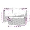 3 Piece Patio Lounge Set with Cushions Gray Poly Rattan