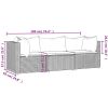 3 Piece Patio Lounge Set with Cushions Brown Poly Rattan