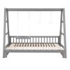 Extendable Twin Daybed with Swing and Ring Handles, (Twin bed can be pulled out to be King)