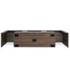 20 minutes quick assembly brown simple modern TV cabinet Floor cabinet Floor TV wall cabinet Brown + modern TV bracket with LED light