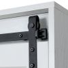 71-inch High wardrobe and cabinet, Clothes Locker, classic sliding barn door armoscope, locker, organizer for bedroom, cloakroom, living room