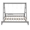 Extendable Twin Daybed with Swing and Ring Handles, (Twin bed can be pulled out to be King)