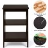 Nightstand 3-Tier X-Design with Storage Shelves
