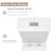 White Ceramic One Piece Toilet,Dual Flush with Soft Close Seat