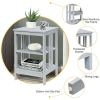 3-Tier Side Table End Table Nightstand with Stable Structure