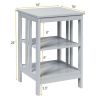 3-Tier Side Table End Table Nightstand with Stable Structure