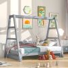 Extendable Twin Daybed with Swing and Ring Handles, (Twin bed can be pulled out to be King)