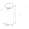 30L Round Step Trash Can
