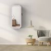 Octagon Rimmed Mirror Fashion Simple Jewelry Storage Cabinet Can Be Hung On The Door Or Wall