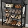 Versatile Entryway 4-Tier Shoe Rack with Drawers and Coat Hooks - Multi-functional Home Storage Unit