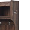 3-in-1 Entryway Hall Tree with Coat Hanger and Storage Bench, 39.4-Inch, Multi-functional Organizer for Entrance, Hallway