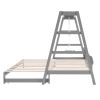 Extendable Twin Daybed with Swing and Ring Handles, (Twin bed can be pulled out to be King)