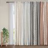 Cotton Printed Curtain Panel with Chenille Stripe and Lining