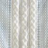 Cotton Printed Curtain Panel with Chenille Stripe and Lining