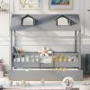 Twin Size House Bed Wood Bed with Twin Size Trundle