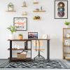 360¬∞ Free Rotating Sofa Side Table with Storage Shelves and Casters
