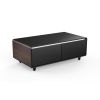 Modern Smart Coffee Table with Built-in Fridge, Bluetooth Speaker, Wireless Charging, Touch Control Panel, Power Socket, USB Interface, Outlet Protect